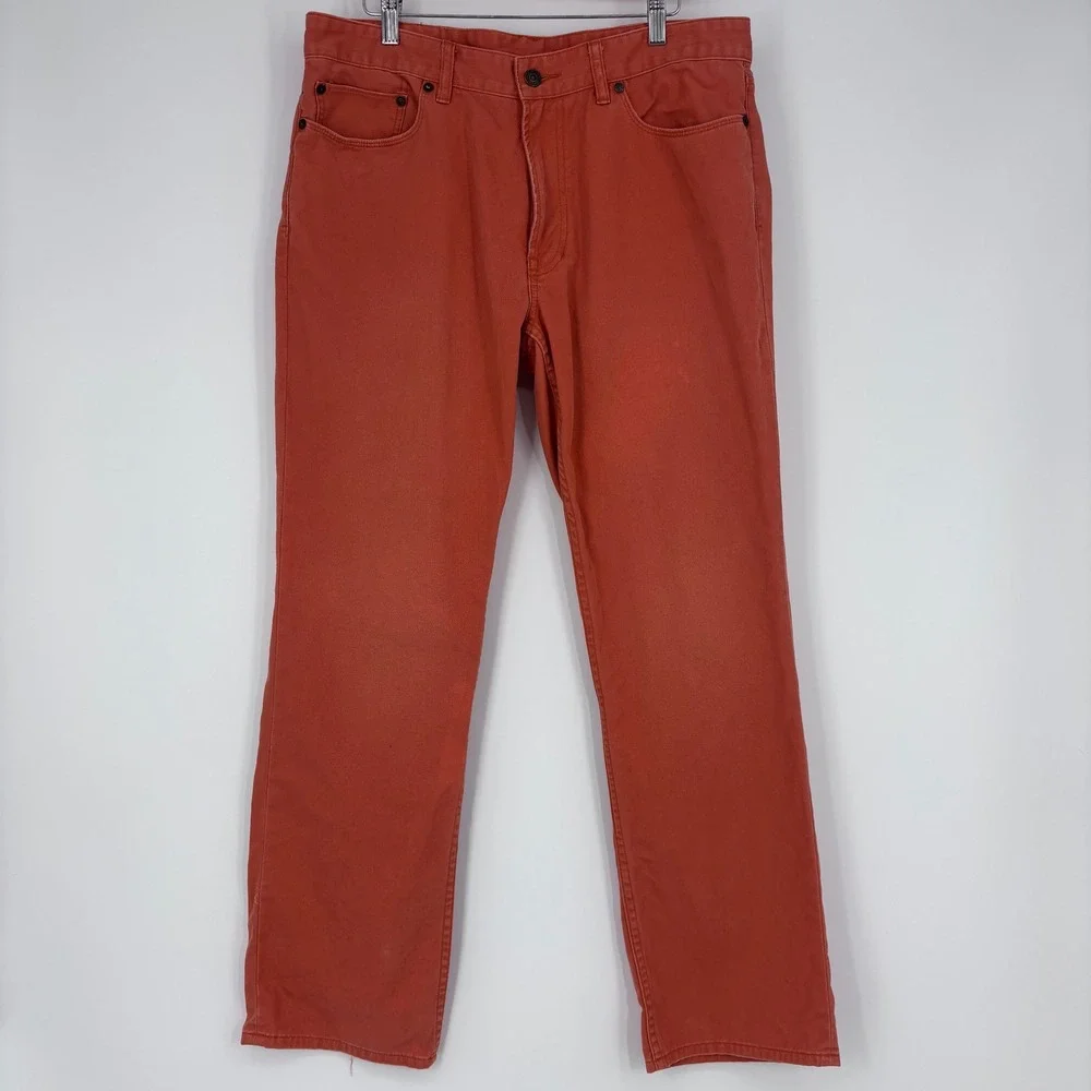 Vintage Polo Country Ralph Lauren 650 Straight 5 Pocket Pants Mens‎ 34/30 Orange